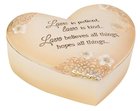 Heart Keepsake Box: Love, Light Your Way Every Day, Cream/Floral (Polyresin) Homeware