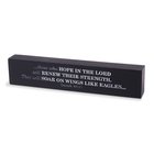 Scripture Bar: Hope in the Lord, Navy, Cast Stone (Isaiah 40:31) Plaque