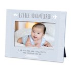 Frame Little Adventurer: I Am With You and I Will Protect You, Blue (Genesis 28:15) Plaque