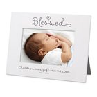 Frame: Baby Blessed, White (Psalm 127:3) (Mdf) Homeware