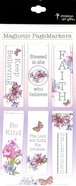 Bookmark Magnetic: Blessed is She Who Believes, Floral (Set Of 6) Stationery