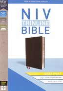NIV Thinline Bible Giant Print Black Indexed (Red Letter Edition) Bonded Leather