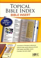Topical Index: Bible Insert, Ultra-Slim Bible Tools Paperback