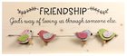 Chirps Wall Art With Photo/Note Clips: Friendship - God's Way of Loving Us Through Someone Else Plaque