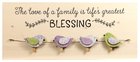 Chirps Wall Art With Photo/Note Clips: The Love of a Family is Life's Greatest Blessing Plaque