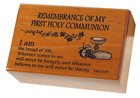 Keepsake Box: First Holy Communion, I Am the Bread of Life (Mahogany) Homeware