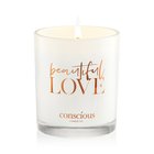 Luxury Soy Candle: Beautiful Love Triple Scented Oriental Pear & White Iris, 55+ Hours Burn Time (1 Cor 13:4) Homeware