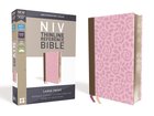NIV Thinline Reference Bible Large Print Pink/Brown (Red Letter Edition) Premium Imitation Leather