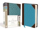 NIV Journal the Word Bible Brown/Blue (Red Letter Edition) Premium Imitation Leather