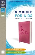 NIV Bible For Kids Pink Thinline (Red Letter Edition) Premium Imitation Leather