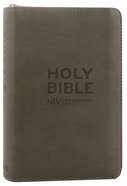 NIV Pocket Bible Charcoal Soft-Tone With Zip Imitation Leather