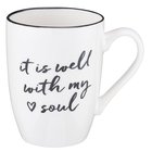 Ceramic Mug: It is Well With My Soul, White/Gold Foiled Homeware