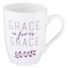 Ceramic Mug: Grace Upon Grace, White/Purple Homeware