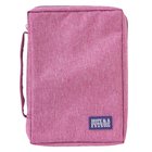 Bible Cover Poly Canvas Medium: Hope & a Future, Dark Pink, Carry Handle Bible Cover
