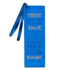 Bookmark: Trust in the Lord, Blue/Blue Ribbon (Prov 3:5-6) Imitation Leather