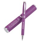 Ballpoint Hologram Pen: Strong & Courageous, Purple/Gold Stationery