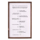 Wall Plaque: The Ten Commandments, Cream/Brown Frame (Mdf) Plaque