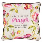 Square Pillow: A Day Hemmed in Prayer... Red Flowers Soft Goods
