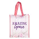 Non-Woven Tote Bag: Amazing Grace, White/Pink Floral Soft Goods