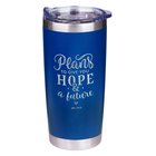 Stainless Steel Mug: Plans For Hope & a Future Navy (Jer 29:11) Homeware