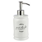 Ceramic Soap Dispenser: Give Thanks Stainless Steel Pump (1 Thess 5:18) (Give Thanks Collection) Homeware