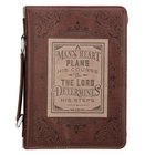 Bible Cover Medium: A Man's Heart Brown (Prov 16:9) (A Man's Heart Collection) Imitation Leather