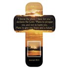 Bookmark Cross-Shaped: I Know the Plans I Have For You..... Jeremiah 29:11 Sunrise Stationery