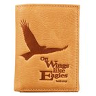 Mens Genuine Leather Wallet: On Wings Like Eagles Soft Goods