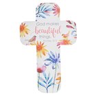 Bookmark Cross-Shaped: God Makes Beautiful Things... Eccles 3:11 (Colorful Floral) Stationery