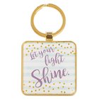 Metal Sparkle Keyring: Let Your Light Shine (Turquoise) (Matthew 5:16) Jewellery