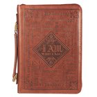 Bible Cover Classic Large: Words of God, Dark Brown Luxleather Bible Cover