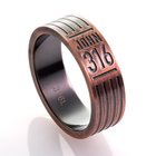 Mens Ring: Size 11, John 3:16, Copper Jewellery