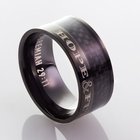 Mens Ring: Size 9, Hope and Future, Black Carbon Diamond Pattern Jewellery