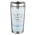 Polymer Mug With Design Insert: My Grace is Sufficient For You, Stainless Steel Lid Homeware