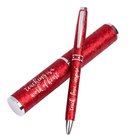 Pen With Case: Teaching is a Work of Heart, Red/Silver, Black Ink (Teaching Is A Work Of Heart Series) Stationery