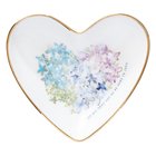 Ceramic Trinket Tray: Violet Floral Heart, With Gold Edging, Let All That You Do Be Done in Love (Violet Heart Collection) Homeware