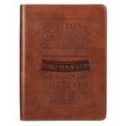 Journal: Be Strong & Courageous , Tan, Handy-Sized (Josh 1:9) Imitation Leather