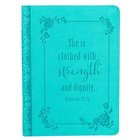 Journal: Strength & Dignity Turquoise, Handy-Sized (Prov 31:25) Imitation Leather