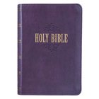 KJV Compact Large Print Bible Purple Red Letter Edition Imitation Leather
