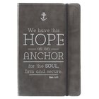 Journal: Hope as An Anchor, Black With Elastic Closure Imitation Leather