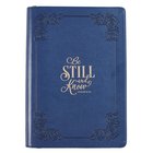 Journal With Zip Closure Be Still, Navy (Ps 46: 10) (Be Still And Know Collection) Imitation Leather