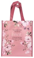 Non-Woven Tote Bag: Trust in the Lord, Pink Floral (Proverbs 3:5) Soft Goods