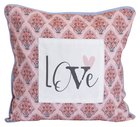 Love Collection Pillow: Love, Pink/White/Black Soft Goods
