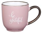 Ceramic Mug: Be Grateful, Pink, 296 ML (Be Brave Grateful Joyful Series) Homeware