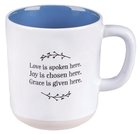 Ceramic Mug : Love Joy Grace, Navy Interior (355ml) (Love Joy Grace Collection) Homeware