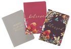 Notebook : Blessed, Birds, Eggplant/Burgundy/Gray (Set of 3) (Blessed Is She Collection) Paperback