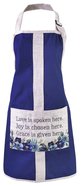 Apron: Love Joy Grace, Blue Bib Apron With Large Pocket, Adjustable Neck Strap (Love Joy Grace Collection) Soft Goods