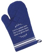 Quilted Oven Mitt: Love Joy Grace, Navy/ White (Love Joy Grace Collection) Soft Goods