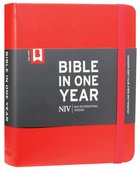 NIV Journalling Bible in One Year Red With Elastic Closure Hardback