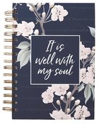 Journal: It is Well With My Soul, Navy Floral, Silver Foil (It Is Well Collection) Spiral